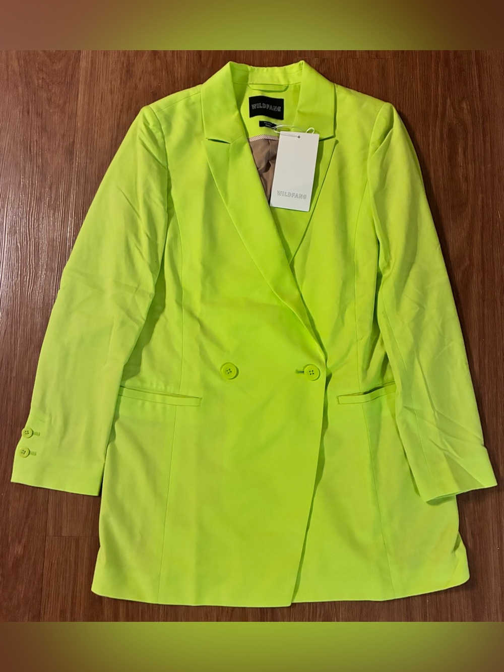 Wildfang Empower Blazer Neon Lime Green NWT Unisex